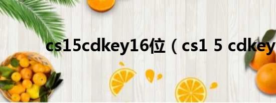 cs15cdkey16位（cs1 5 cdkey）