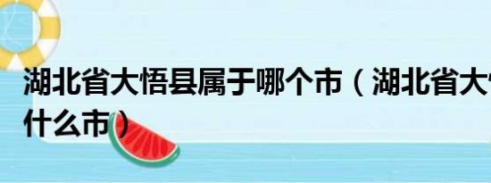 湖北省大悟县属于哪个市（湖北省大悟县属于什么市）