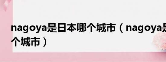 nagoya是日本哪个城市（nagoya是日本哪个城市）