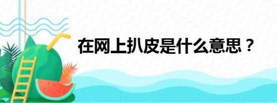 在网上扒皮是什么意思？