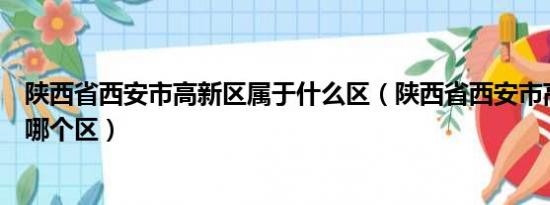 陕西省西安市高新区属于什么区（陕西省西安市高新区属于哪个区）