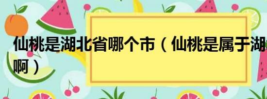 仙桃是湖北省哪个市（仙桃是属于湖北哪个市啊）