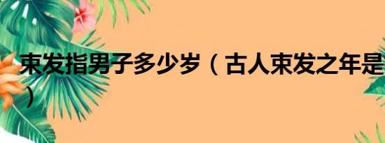 束发指男子多少岁（古人束发之年是指多少岁）