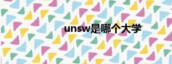 unsw是哪个大学