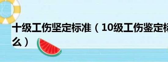 十级工伤坚定标准（10级工伤鉴定标准是什么）