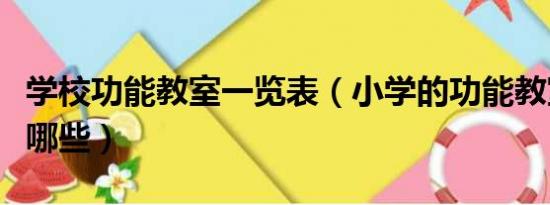 学校功能教室一览表（小学的功能教室都包括哪些）