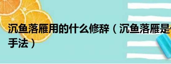 沉鱼落雁用的什么修辞（沉鱼落雁是什么修辞手法）