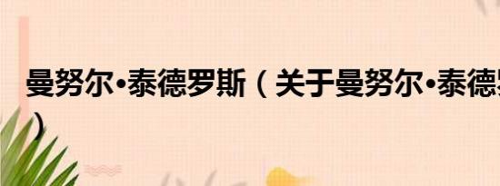 曼努尔·泰德罗斯（关于曼努尔·泰德罗斯介绍）