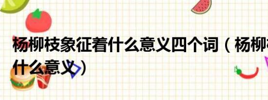 杨柳枝象征着什么意义四个词（杨柳枝象征着什么意义）