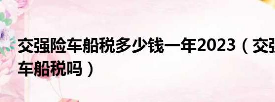 交强险车船税多少钱一年2023（交强险包含车船税吗）