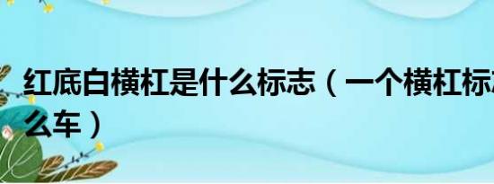 红底白横杠是什么标志（一个横杠标志的是什么车）