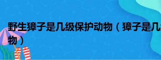 野生獐子是几级保护动物（獐子是几级保护动物）