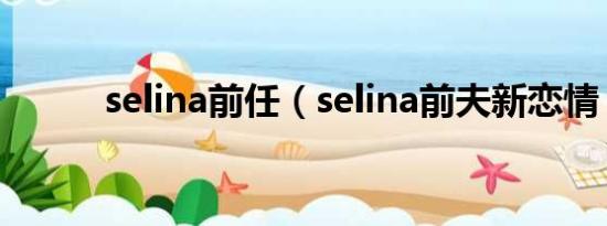 selina前任（selina前夫新恋情）