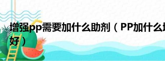 增强pp需要加什么助剂（PP加什么增韧剂最好）