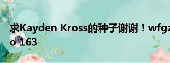 求Kayden Kross的种子谢谢！wfgz_taobao 163