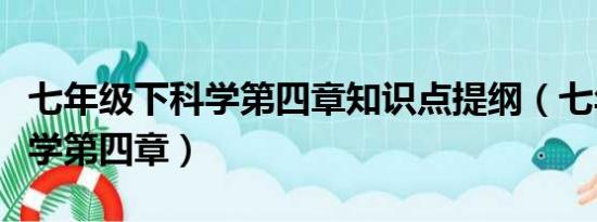 七年级下科学第四章知识点提纲（七年级下科学第四章）