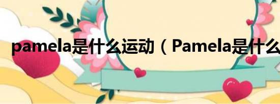 pamela是什么运动（Pamela是什么意思）