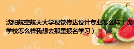 沈阳航空航天大学视觉传达设计专业怎么样（沈阳视觉化妆学校怎么样我想去那里报名学习）