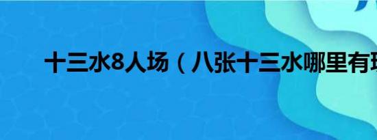 十三水8人场（八张十三水哪里有玩）