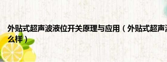 外贴式超声波液位开关原理与应用（外贴式超声波液位开关么样）