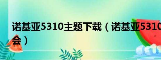 诺基亚5310主题下载（诺基亚5310主题.不会）