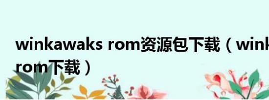 winkawaks rom资源包下载（winkawaks rom下载）