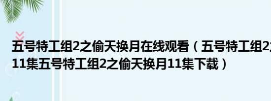 五号特工组2之偷天换月在线观看（五号特工组2之偷天换月11集五号特工组2之偷天换月11集下载）