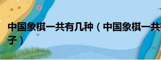 中国象棋一共有几种（中国象棋一共有几个棋子）