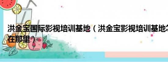 洪金宝国际影视培训基地（洪金宝影视培训基地怎么样位置在那里）