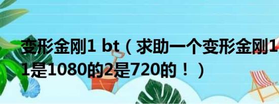 变形金刚1 bt（求助一个变形金刚1,2字幕！1是1080的2是720的！）