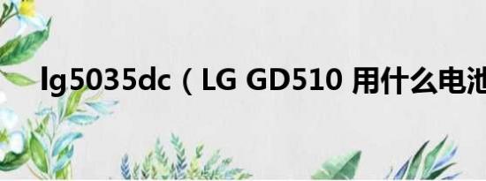 lg5035dc（LG GD510 用什么电池的）