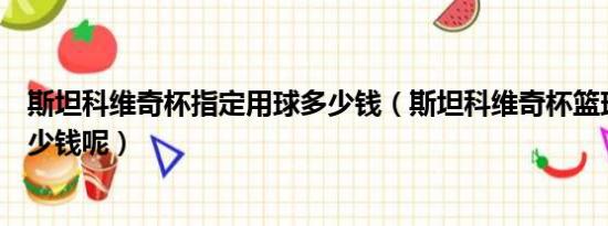 斯坦科维奇杯指定用球多少钱（斯坦科维奇杯篮球赛门票多少钱呢）