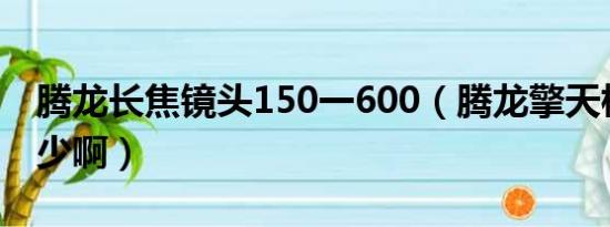 腾龙长焦镜头150一600（腾龙擎天棍能卖多少啊）