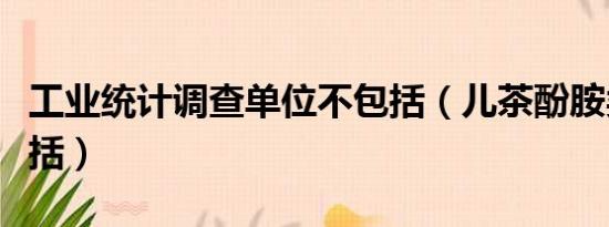 工业统计调查单位不包括（儿茶酚胺类激素包括）