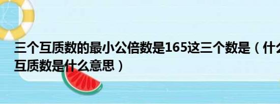 三个互质数的最小公倍数是165这三个数是（什么是互质数互质数是什么意思）