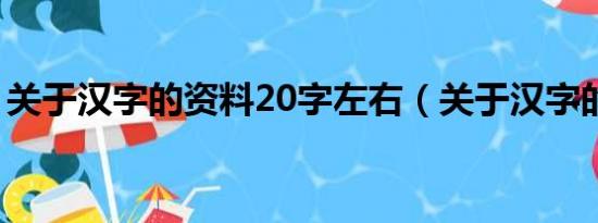 关于汉字的资料20字左右（关于汉字的资料）