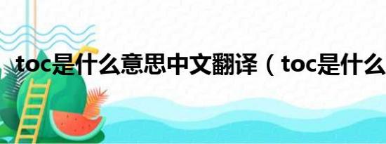 toc是什么意思中文翻译（toc是什么意思）