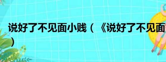 说好了不见面小贱（《说好了不见面》的歌词）