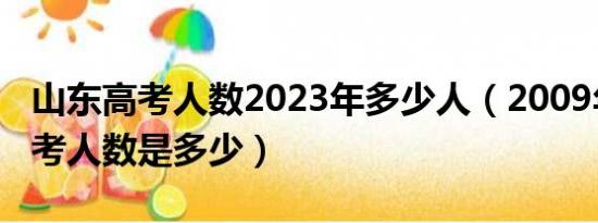 山东高考人数2023年多少人（2009年山东高考人数是多少）