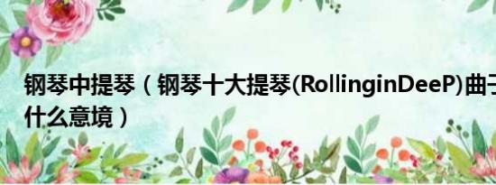 钢琴中提琴（钢琴十大提琴(RollinginDeeP)曲子描写的是什么意境）