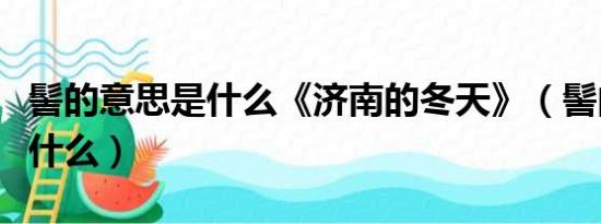 髻的意思是什么《济南的冬天》（髻的意思是什么）