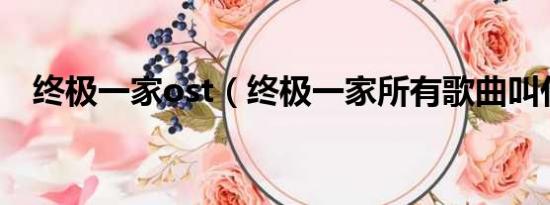 终极一家ost（终极一家所有歌曲叫什么）