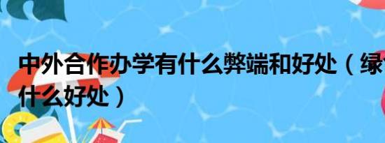 中外合作办学有什么弊端和好处（绿色物流有什么好处）