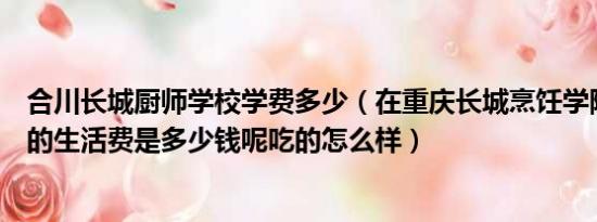 合川长城厨师学校学费多少（在重庆长城烹饪学院上学一天的生活费是多少钱呢吃的怎么样）