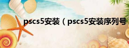 pscs5安装（pscs5安装序列号）