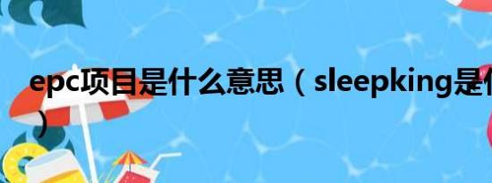 epc项目是什么意思（sleepking是什么意思）