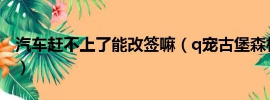 汽车赶不上了能改签嘛（q宠古堡森林怎么打）