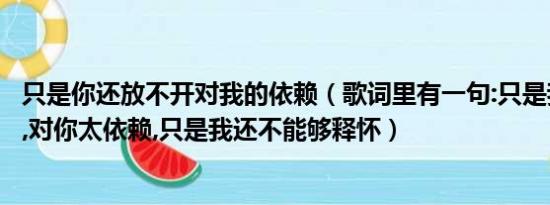 只是你还放不开对我的依赖（歌词里有一句:只是我还放不开,对你太依赖,只是我还不能够释怀）