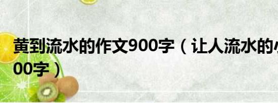 黄到流水的作文900字（让人流水的小黄文1000字）