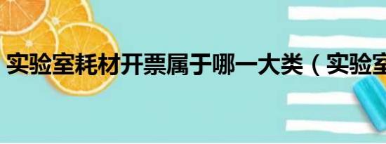 实验室耗材开票属于哪一大类（实验室耗材）